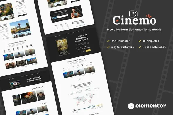 Cinemo - Video Streaming Website Elementor Template Kit
