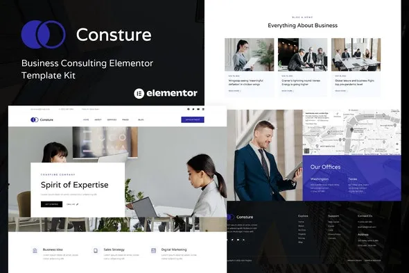 Consture - Business Consulting Elementor Template Kit