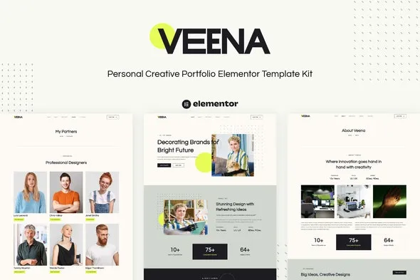 Veena - Personal Creative Portfolio Elementor Template Kit