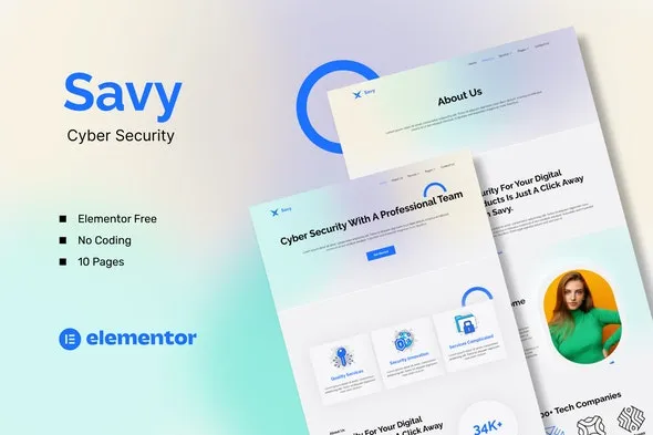 Savy - Cyber Security Elementor Template Kit