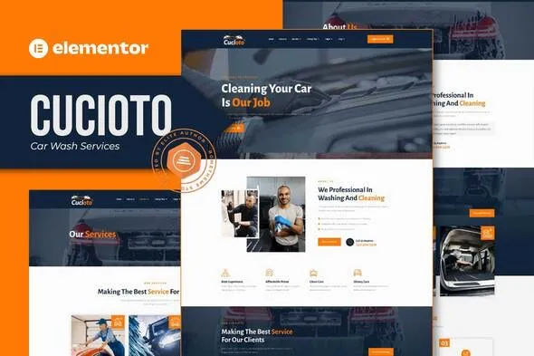 Cucioto - Car Wash Services Elementor Template Kit