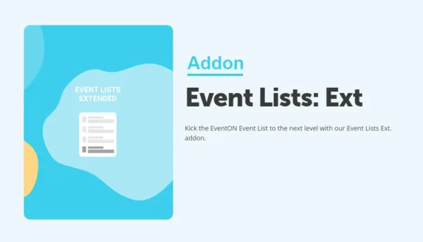 Event Lists: Ext - EventON
