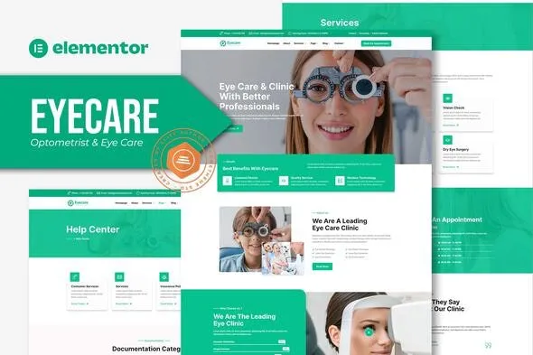 Eyecare - Optometrist & Eye Care Elementor Template Kit