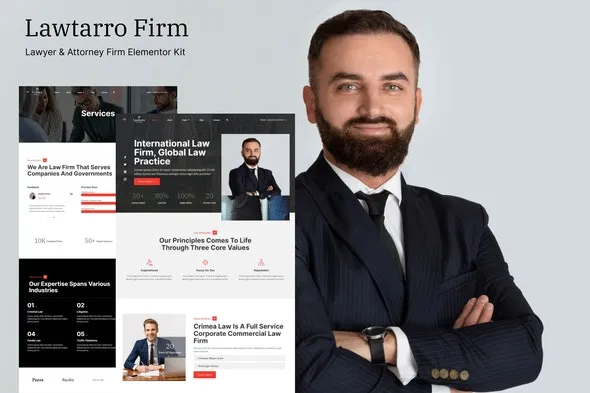 Lawtarro - Attorney & Law Firm Elementor Template Kit