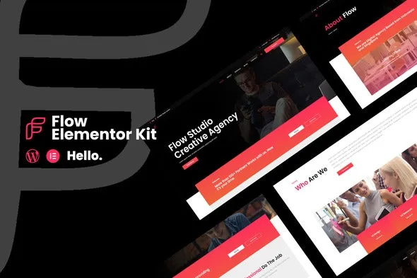 Flow - Creative Agency Business Elementor Template Kit | Creative & Design