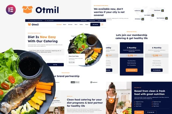 Otmil - Diet & Clean Food Catering Services Elementor Template Kit