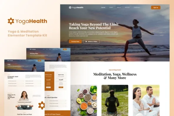 YogaHealth - Yoga & Meditation Elementor Template Kit | Sport & Fitness