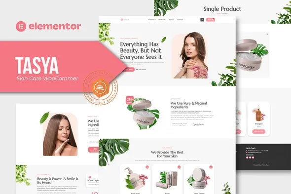 Tasya - Skin Care WooCommerce Elementor Template Kit