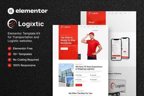 Logixtic – Transportation & Logistic Elementor Template Kit