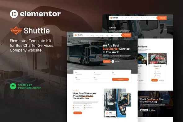 Shuttle – Bus Charter Service & Transport Company Elementor Template Kit