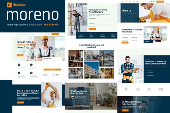 Moreno - Home Improvement & Renovation Template Kit | Real Estate & Construction