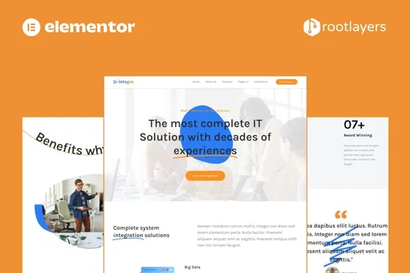 Integra - IT Solution & Services Elementor Pro Full Site Template Kit