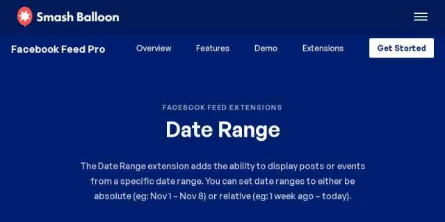 Custom Facebook Feed Pro Date Range Extension - Smash Balloon
