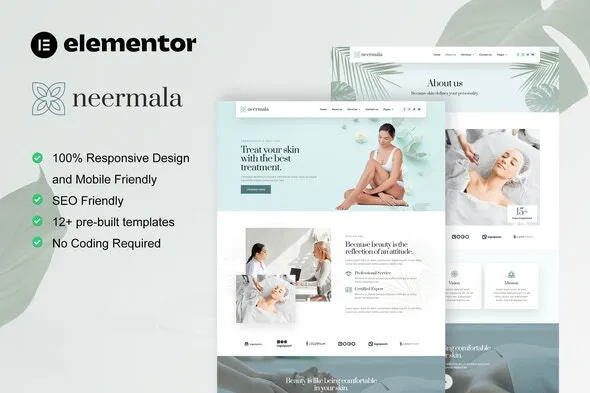 Neermala - Beauty Clinic & Dermatology Elementor Template Kit