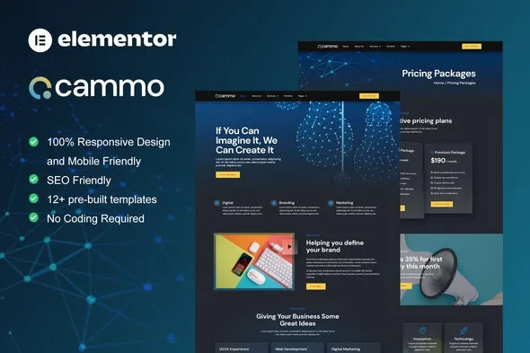 Cammo - Creative Agency Services Elementor Template Kit