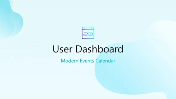 User Dashboard Addon - Modern Events Calendar