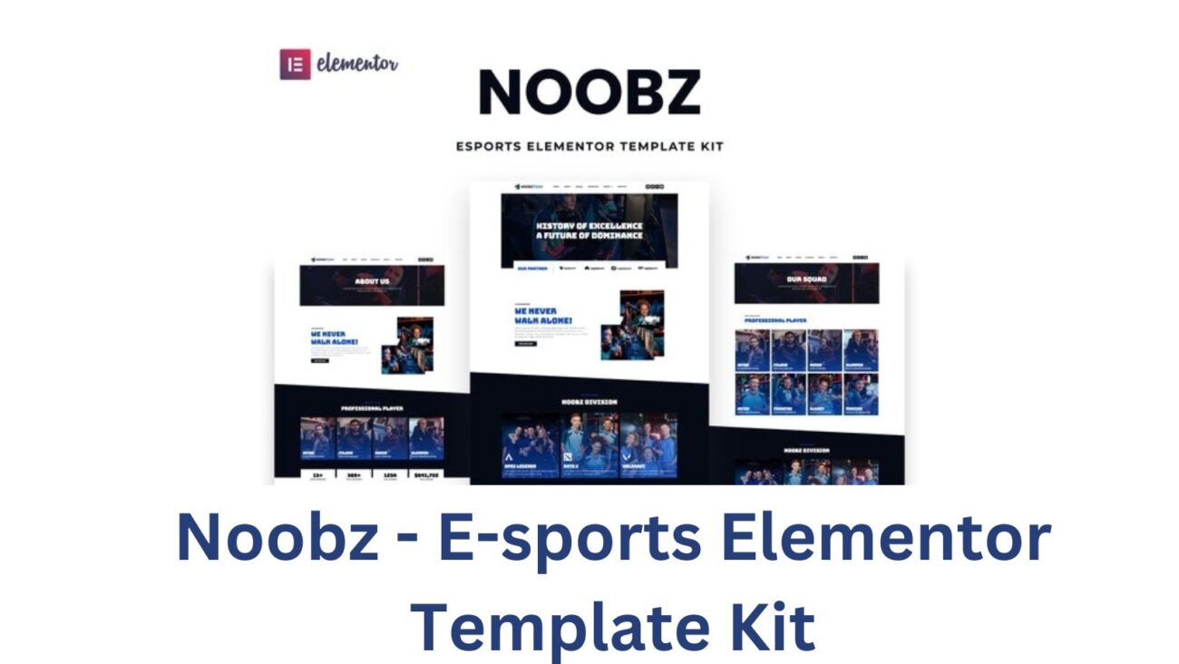 Noobz - E-sports Elementor Template Kit