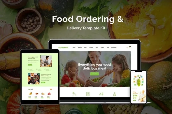Gourmet - Food Ordering & Delivery Elementor Template Kit