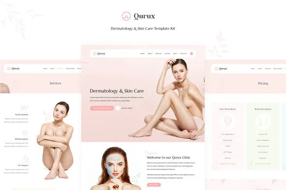 Qurux - Dermatology & Skin Care Elementor Template Kit