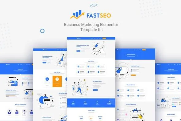 FastSEO - Business Marketing Elementor Template Kit | Business & Services