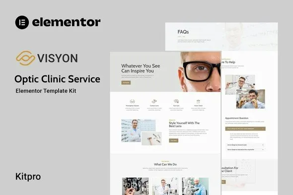 Visyon - Optic Clinic Service Elementor Template Kit