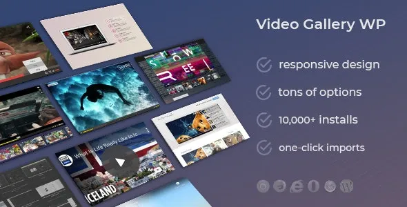 Video Gallery Wordpress Plugin /w YouTube, Vimeo, Facebook pages
