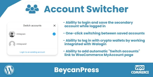 Account Switcher for WordPress (Multiple accounts plugin)