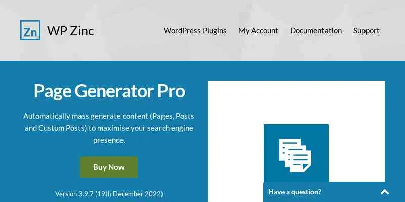 Page Generator Pro - WP Zinc