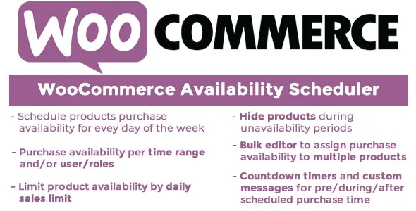 WooCommerce Availability Scheduler By Vanquish