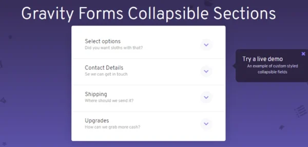 Gravity Forms Collapsible Sections - JetSloth