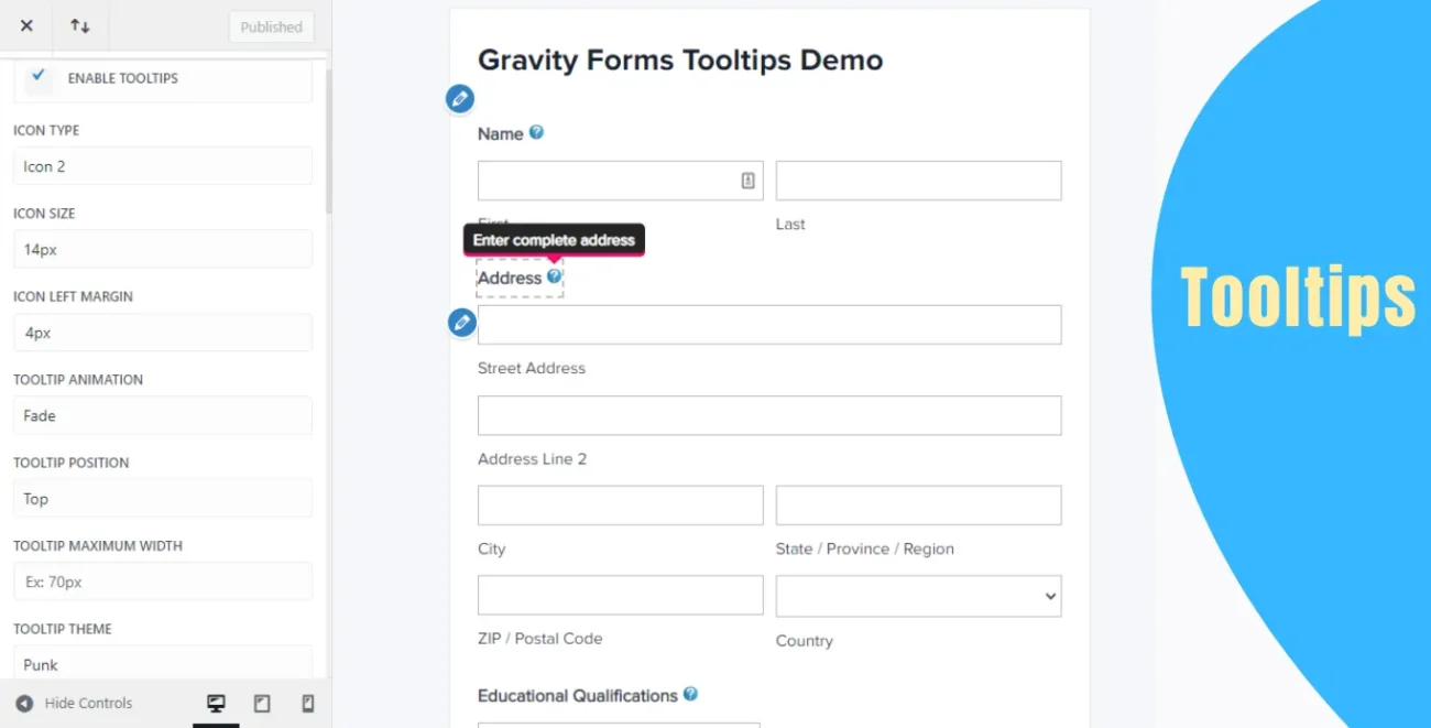 Gravity Forms Tooltips Addon- Gravity Forms