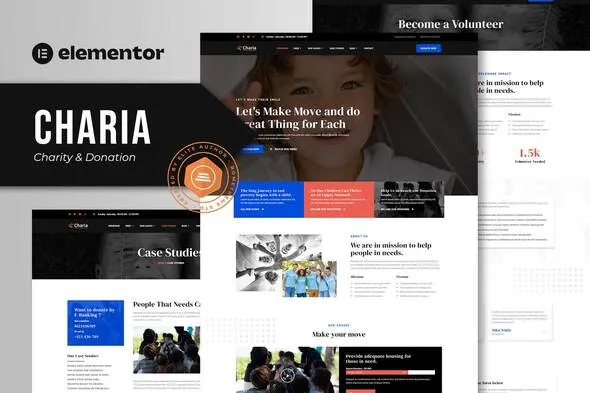 Charia - Charity & Donation Elementor Template Kit