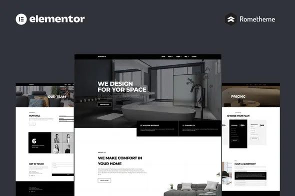 D'Interior - Interior Design Elementor Pro Full Site Template Kit