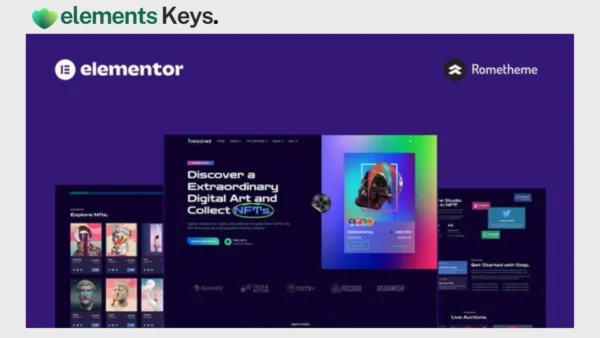 IMAGINE – Creative NFT Portfolio Elementor Pro Full Site Template Kit