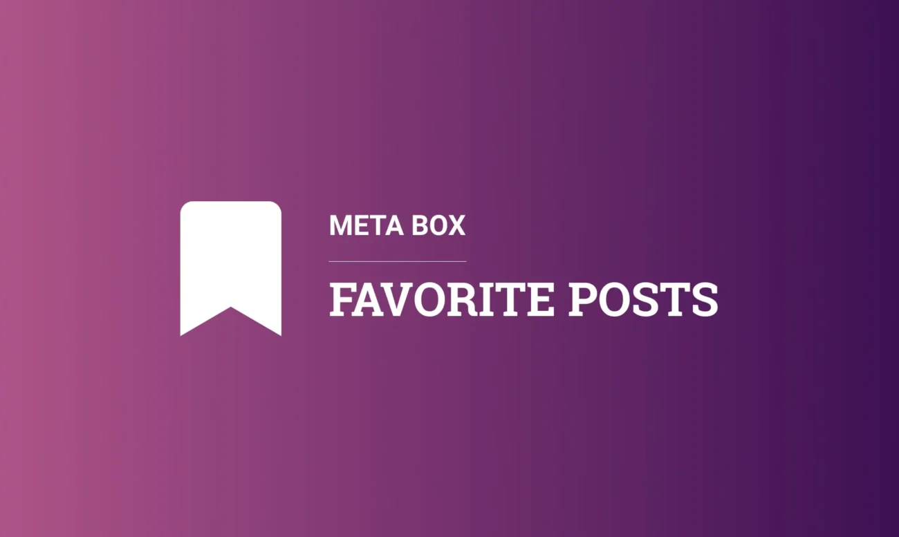 MB Favorite Posts - Meta Box