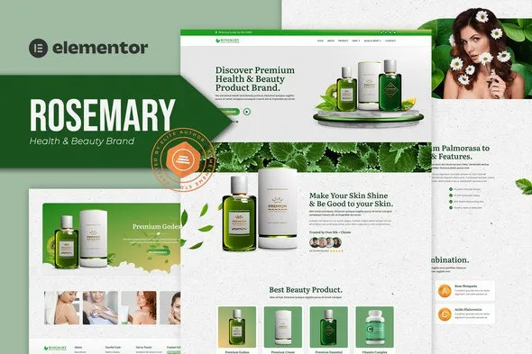Rosemary - Health & Beauty Brand Elementor Template Kit