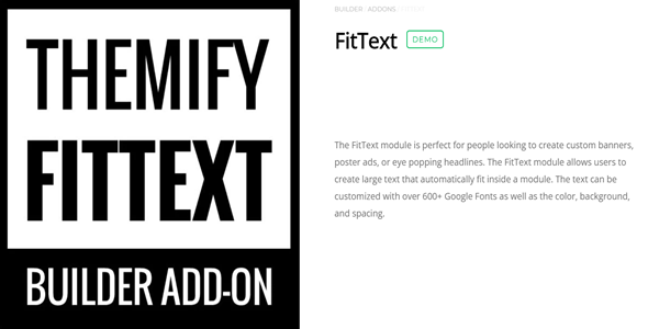FitText - Themify Builder Addon