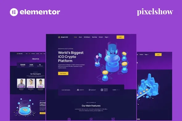 Smart ICO - Crypto Currency Elementor Pro Full Site Kit