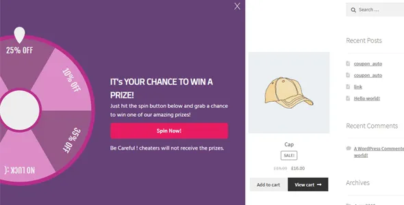 Spin Wheel For WooCommerce