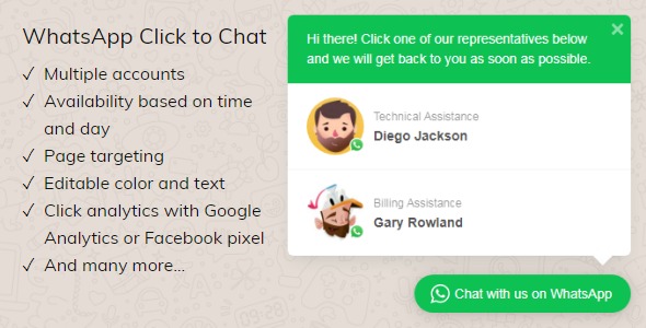 WhatsApp Click to Chat Plugin for WordPress