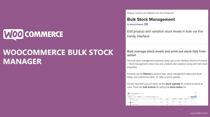 Bulk Stock Management - WooCommerce Marketplace