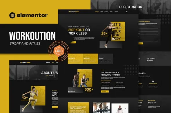 Workoution - Sports and Fitness Elementor Template Kit