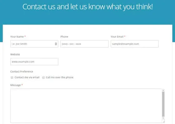 Contact - Themify Builder Addon