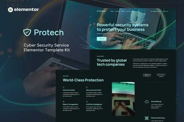 Protech - Cyber Security Service Elementor Template Kit