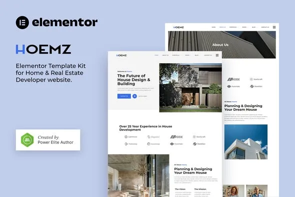 Hoemz - Home & Real Estate Developer Elementor Template Kit