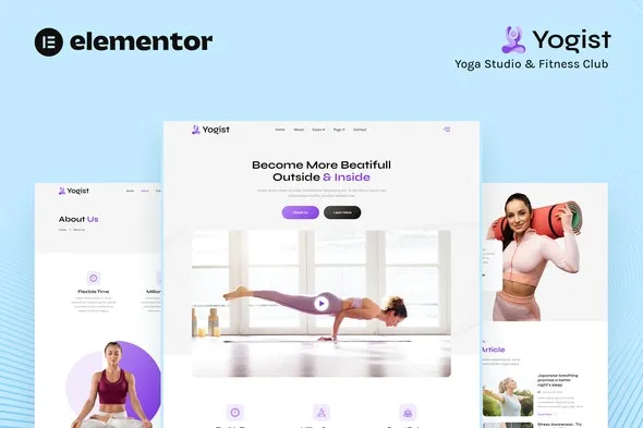 Yogist – Yoga Studio & Fitness Club Elementor Template Kit