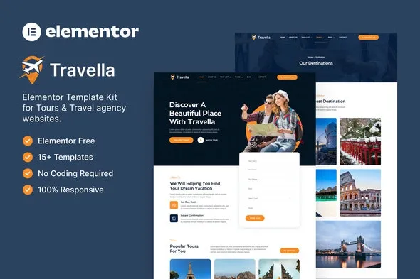 Travella – Tours & Travel Agency Elementor Template Kit