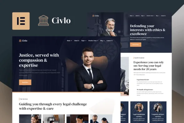 Civlo - Lawyer & Law Office Elementor Template Kit
