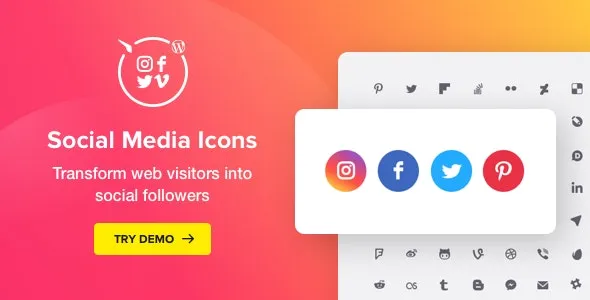 Social Media Icons WordPress – Social Icons Plugin by Elfsight