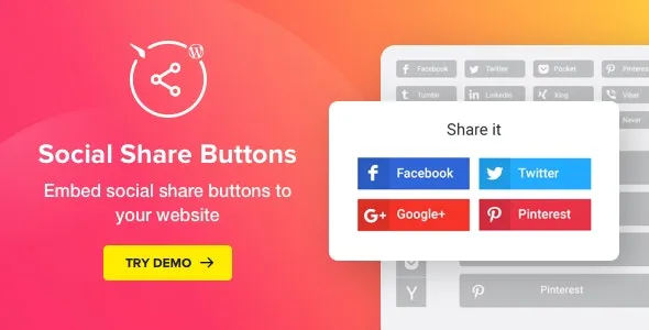 Social Share Buttons for WordPress by Elfsight